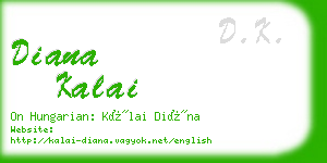 diana kalai business card